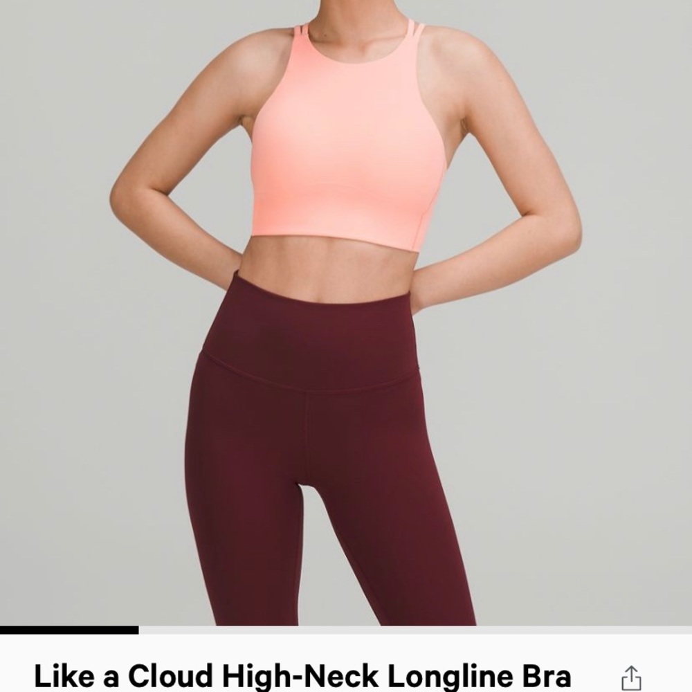 Lululemon like a cloud Bra Size 6 Dew Pink